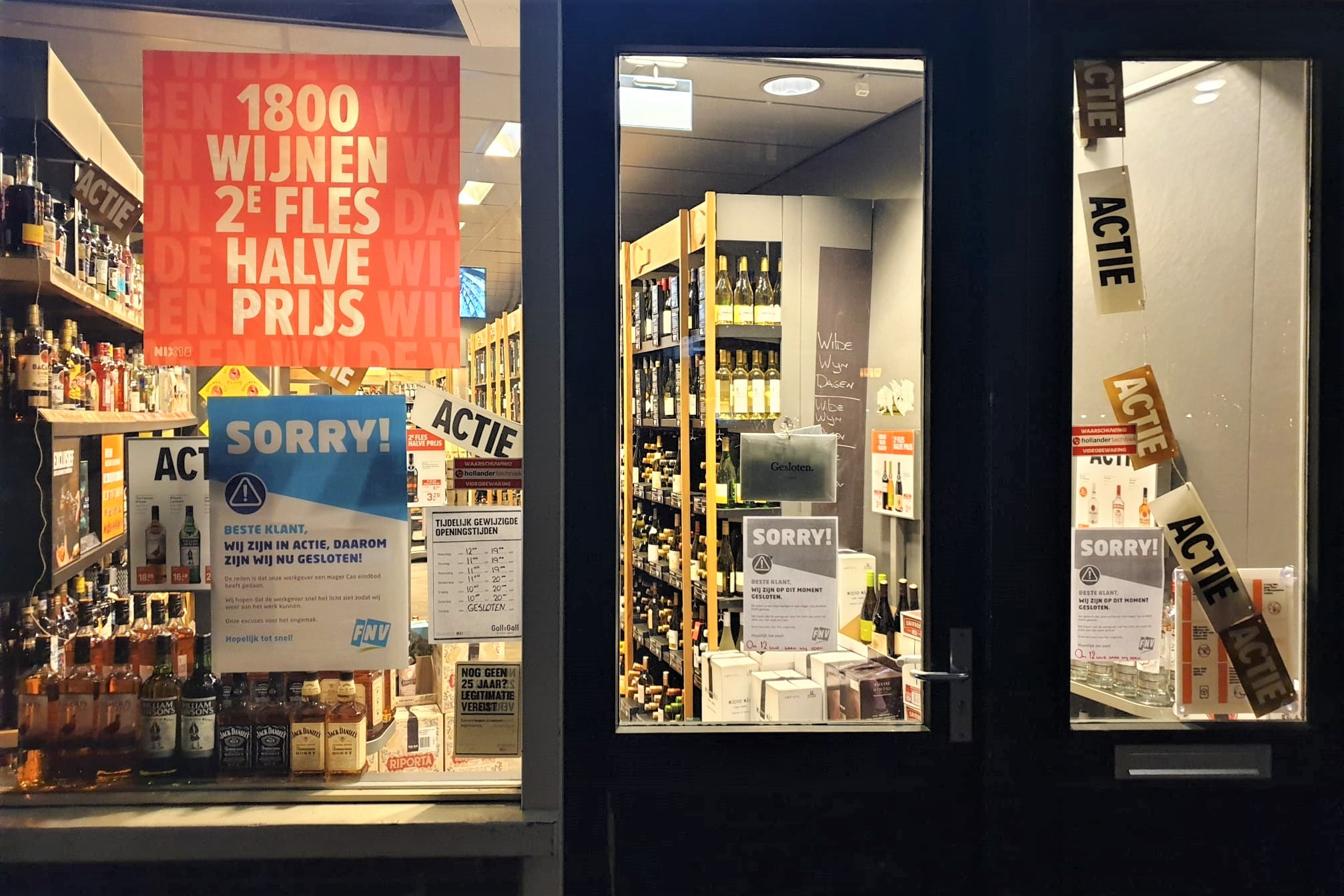 FNV: Vrijdag weer staking Gall & Gall, nu zeker honderd winkels dicht - FNV