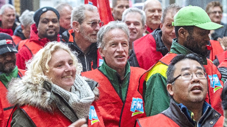 Werknemers technische groothandel voeren actie voor een goede cao