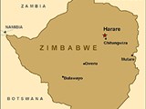 Landkaart Zimbabwe