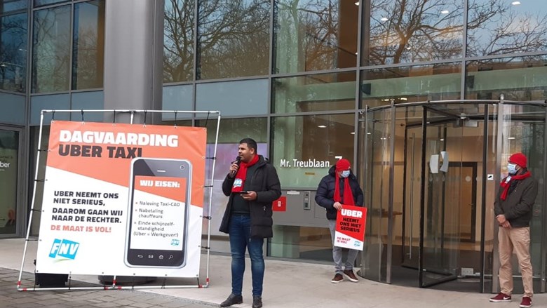 FNV daagt Uber voor de rechter
