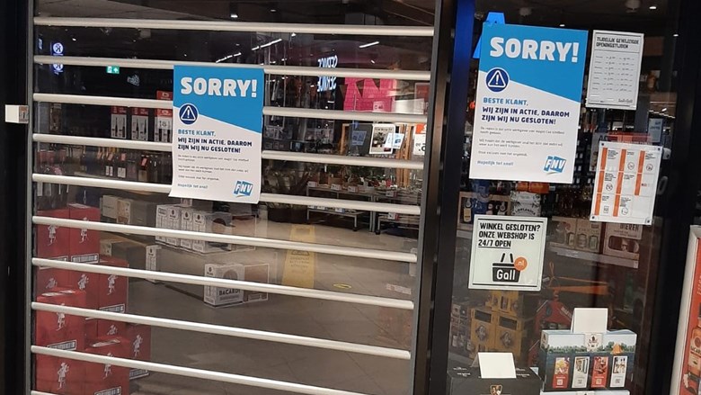 FNV voert weer actie bij Gall & Gall