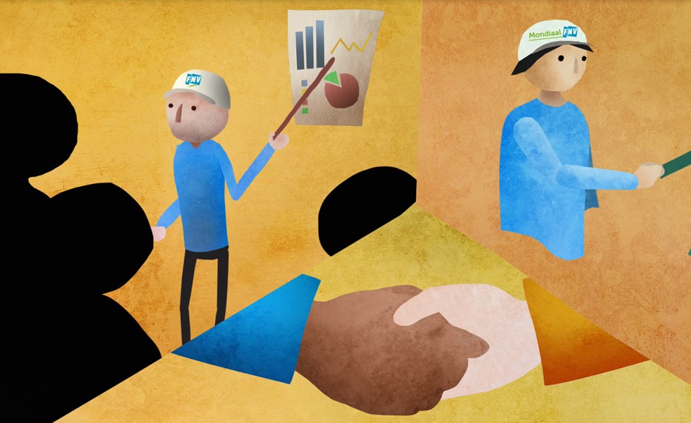 Animatiebeeld mensen schudden handen