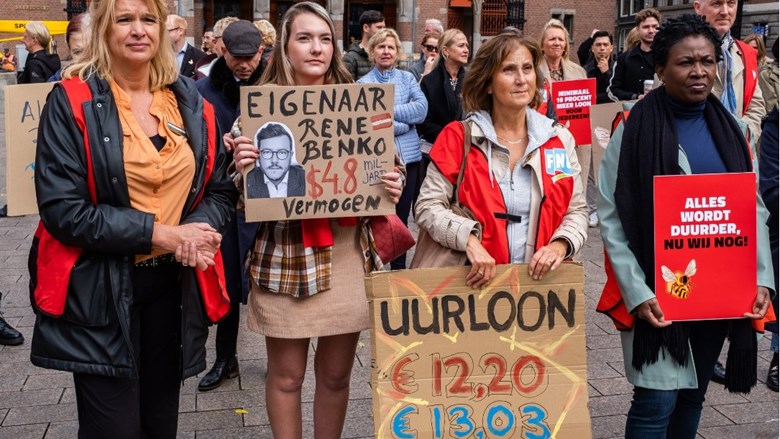 FNV voert opnieuw actie bij Bijenkorf