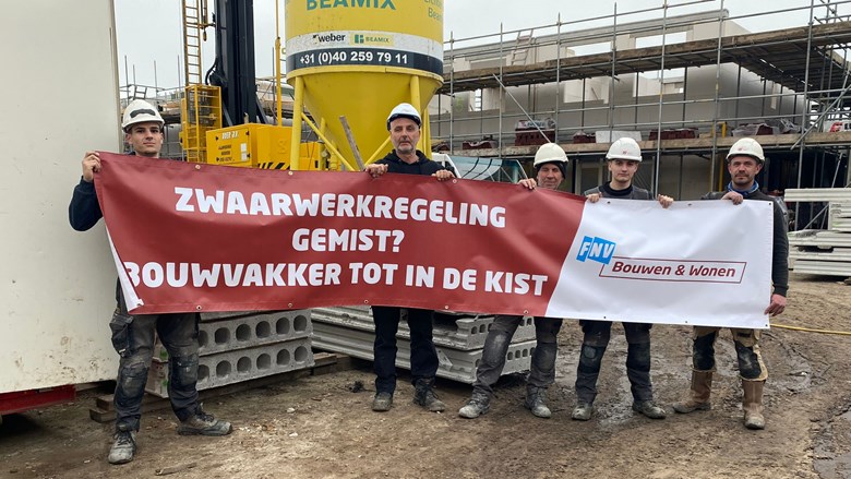 FNV: Weer actie bouwvakkers