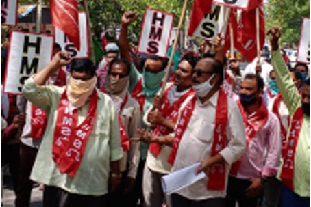 India: vakbonden protesteren tegen opschorten arbeidswetten