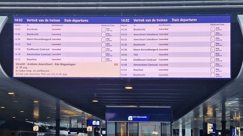 Informatiebord treinen