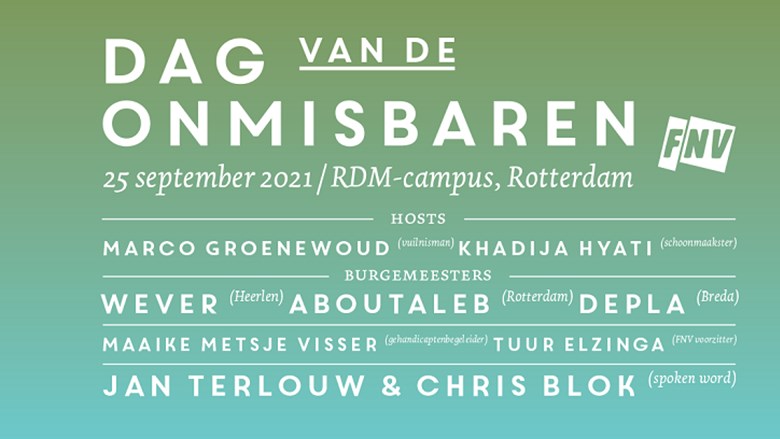 Ons werk is onmisbaar! Kom naar de Dag van de Onmisbaren!!