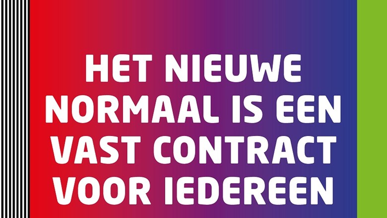 Plaatje het nieuw normaal is een vast contract